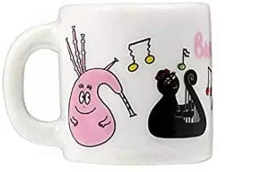 Коллекция мини-посуды Barbapapa, чашка D Gacha Gacha, капсульная игрушка [4. Музыка] (Отдельный предмет)