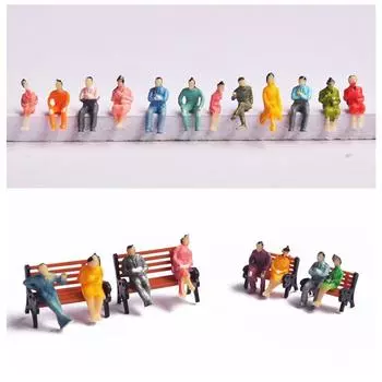Коллекция Модель Материал Люди Фигурки Миниатюры Сидящие Окрашенные Модели Железнодорожные Сидящие Пассажиры 1/100