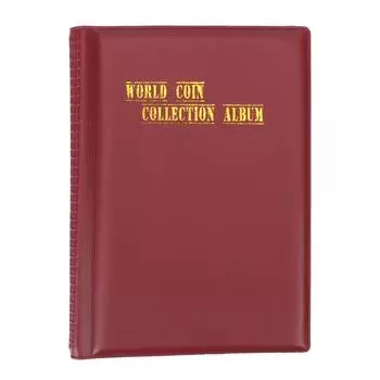 Коллекция монет из ПВХ, книга, коллекционеры монет, альбом для монет, домашний декор, ремесленный подарок, мультикинетическая коллекция монет темно-красного
