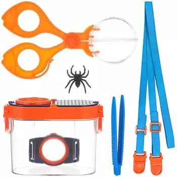 Коллекция насекомых LIOOBO Насекомое Насекомое включает в себя увеличительное штриховое изображение Природа для летних игр в наборе насекомых, клетка, компактный, чехол, легкий,