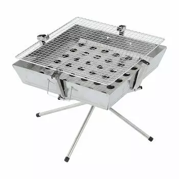 Коллекция Нержавеющая квадратная подставка для барбекю [Campers Yamazen] CCT-001