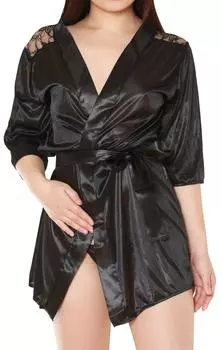 Коллекция нижнего белья Сексуальный ночной халат Черный (Н-001)