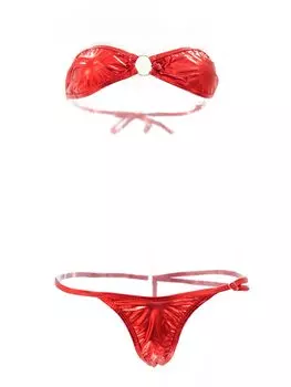 Коллекция нижнего белья Sweet Bikini Metallic Red Bikini chu-U-chu (С-006) (Микро Т-образная спинка)