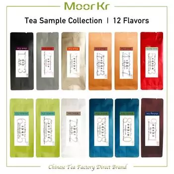 Коллекция образцов чая \ сентябрь \ 12 ароматов Чистый чай со вкусом в одной упаковке 5 г/шт. Темный чай Чистый черный чай Жасминовый чай Белый чай Пакетик зеленого чая