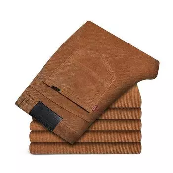 Коллекция осень/зима 2024 года, 6 цветов, вельвет, высококачественные деловые мужские повседневные вельветовые брюки, модные повседневные брюки 28 хаки