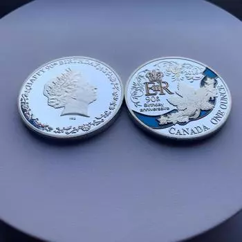 Коллекция памятных монет из 2 шт. Серебряные монеты Коллекция памятных монет прекрасной королевы Памятные монеты Ее Величества серебряный