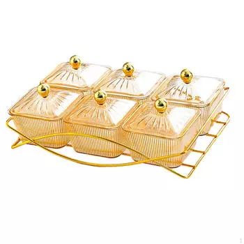 Коллекция подносов для фруктов со скрытыми блюдами для коричневый