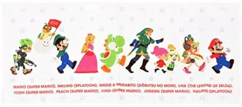 Коллекция полотенец для лица Nintendo Tokyo Series Nintendo Tokyo Limited Марио Луиджи Принцесса Пич Йоши Линк Сидзуэ Splatoon Девочка Мальчик