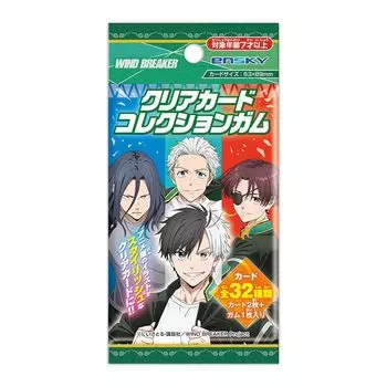 Коллекция прозрачных карточек TV Anime Gum Regular Edition, 16 упаковок в коробке WIND BREAKER (Конфеты-игрушки)