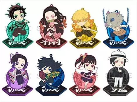 Коллекция резиновых подставок Demon Kimetsu no Yaiba BOX продукт 1BOX 8 всего 8 типов Slayer = штук,