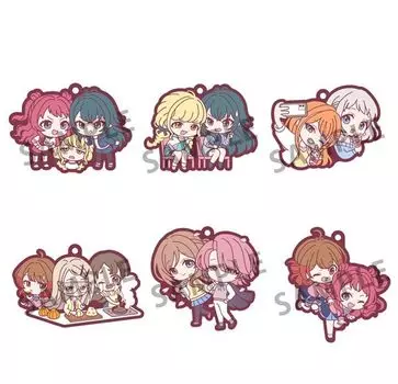 Коллекция резиновых талисманов Buddy Gakuen Idolmaster (BOX) приблизительно. Талисман из ПВХ-резины 70 мм с шариковой цепочкой