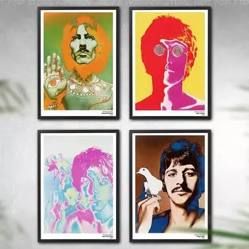 Коллекция Ричарда Аведона Quarrymen, британские легендарные певцы, музыкальный холст, постер, роскошный эстетический декор для дома, комнаты, бара, стены 21x30cm No Frame