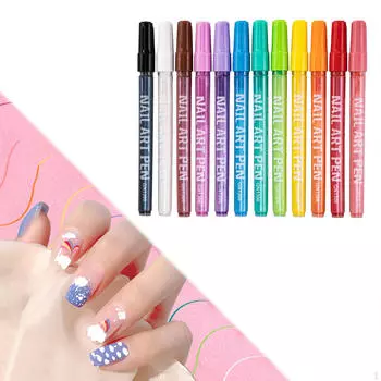 Коллекция ручек для дизайна ногтей для творческих проектов своими руками Fluorescent 7Pcs