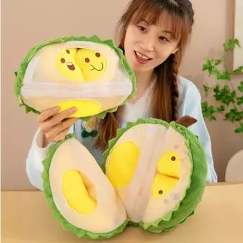 Коллекция Съемная плюшевая игрушка Дуриан Мягкая пилинговая плюшевая кукла Дуриан Детские праздничные подарки 25cm