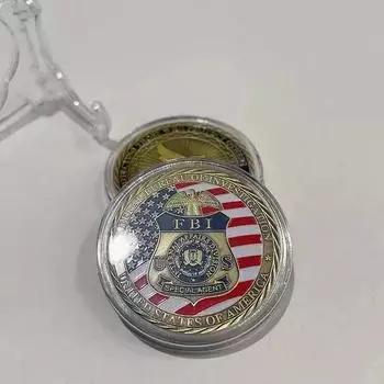 Коллекция сувенирных позолоченных монет Федерального бюро расследований США ST. Памятная монета Михаила Монета вызова