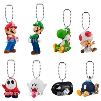 Коллекция талисманов Super Mario, 10 штук, жевательная резинка [Bandai] (Конфеты-игрушки)