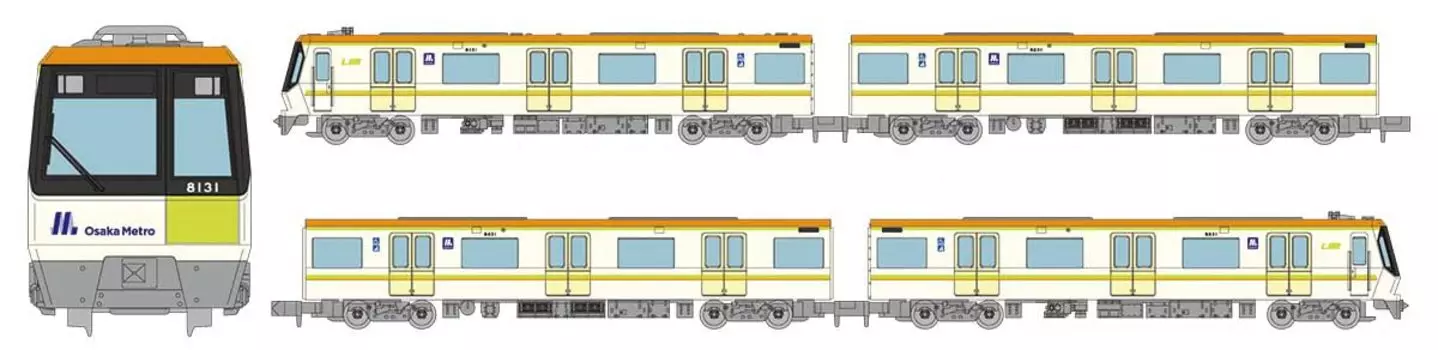 Коллекция TOMYTEC Linear Underground Railroad Метро Осаки 80-й серии Nagahori Line 31 Formation Set B Диорама Принадлежности Tsurumi-ryokuchi 4-Car
