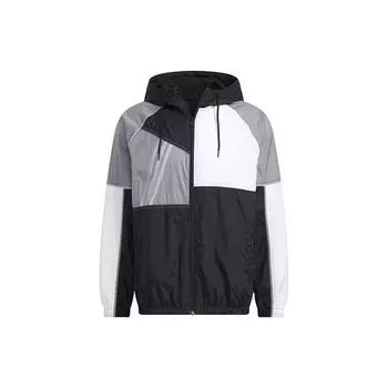 Коллективная ветровка Adidas Neo Vibe со свободным кроем и капюшоном. Ветровка унисекс, черный, белый цвет IA6742 XL