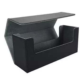 Колода для хранения коллекционных карт совместима с магнитным корпусом для сбора больших потерь xx, хранение, загрузчик, емкость, профилактика, (черный серый) (черный серый)