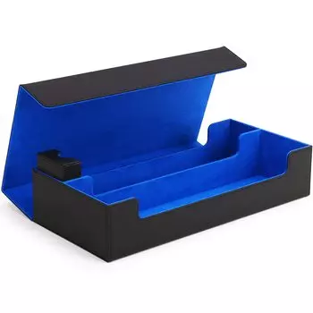 Колода коллекционных карточек Большая вмещает приблизительно ПУ магнитный чехол можно использовать для покемонов и различных карточных игр чехол черный чехол, чехол, емкость, 600+