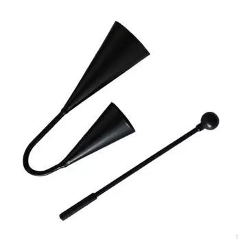 Колокол Agogo Cowbell для детей и взрослых, латиноамериканская музыка с игрушечным молотком, двухтональная ручная перкуссия 18cmx11cm