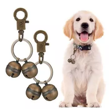 Колокольчик для ошейника для домашних животных, очень громкий колокольчик для отслеживания домашних животных, медные колокольчики с зажимом-лобстером, подвесное кольцо для домашних животных, аксессуары для кошек и собак A