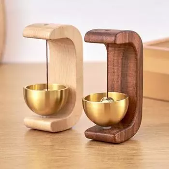 Колокольчик для владельцев магазинов из латуни и дерева, громкий звук, подвесной колокольчик для входной двери, ветряная музыка A