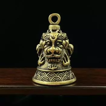 Колокольчик Guardian Bell, мотоциклетный байкерский колокольчик, винтажные латунные колокольчики для удачи на дороге, брелок на удачу и подвеска для безопасного вождения