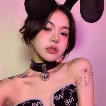 Колокольчик кулон ключица цепь женское ожерелье девушка чокер корейский стиль ожерелье модные ювелирные изделия чёрный