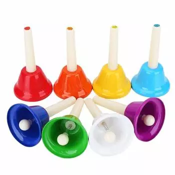 Колокольчик музыкальный колокольчик 8 нот металлический колокольчик подарочный набор рождественский развивающий развивающий игрушечный детский музыкальный игрушечный ритм-бэнд красочный музыкальный