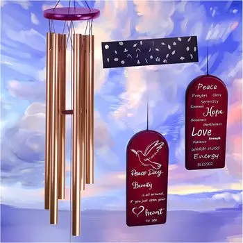 Колокольчик у входа, дверной колокольчик, 47 дюймов, большой колокольчик уличный, внутренний, терраса, украшение для сада, подарок для интерьера, лечебный звук, алюминий