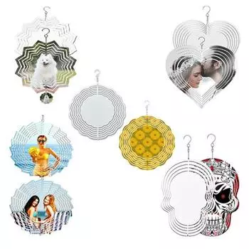 Колокольчик ветра 3D видение привлекательный креативный декоративный легко повесить цветок в форме теплопередающий орнамент домашний декор 10Inch E