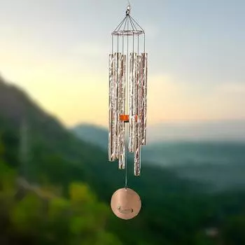 Колокольчик ветра для балкона - Большие бронзовые колокольчики ветра - 38 дюймов с 6 трубками для балкона, сада, дома и гостиной |