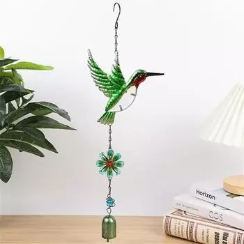Колокольчик ветра, привлекательный, устойчивый к коррозии металлический колибри, украшение в виде колокольчика, бабочка, стрекоза, декор для дома C