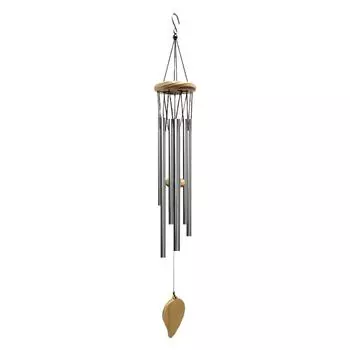 Колокольчики, 6 шт., алюминиевые трубки, колокольчики, простые колокольчики в европейском стиле, мелодичный успокаивающий звук для серебряный