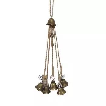 Колокольчики для ведьм, дверь, украшение для алтаря, сделанные своими руками, колокольчики для ведьм, колокольчики для ветра, сделанные своими руками, колокольчики для ветра, колокольчики для удачи