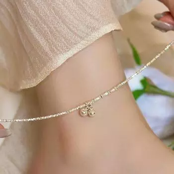 Колокольчики кольцо шаг за шагом браслет на щиколотку женская мода универсальная цепочка на ногу