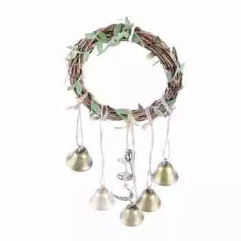 Колокольчики ведьмы, подвесные металлические колокольчики из ротанга для декора сада, крыльца, двери