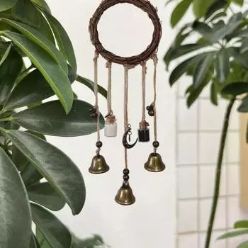Колокольчики ведьмы Прозрачные отрицательные энергии привлекают позитивные вибрации Подвесные украшения ведьмы Украшения для комнаты Колдовство Товары для Викки
