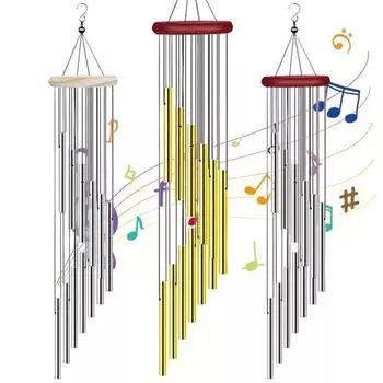 Колокольчики ветра Большие глубокие тона церковные колокола 6 трубок для наружного сада и домашнего декора Подарки