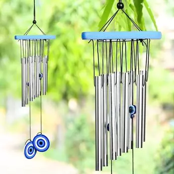 Колокольчики ветра для дома и балкона – Положительная энергия, настенный декор и гостиная | Предметы домашнего декора в подарок, подарки на новоселье и выставочные образцы, серебристый
