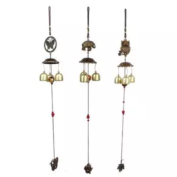 Колокольчики ветра Металлический колокольчик в форме животного Домашний орнамент Открытый двор Декор