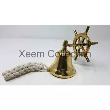 Колокол колеса корабля смертной казни через повешение стены колокола колеса корабля антиквариата твердый латунный Моунтабле