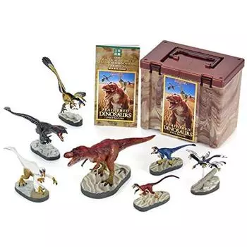 Колората пернатый динозавр фигурка 3D иллюстрированная книга 7 типов инструкция и подставка реалистичная фигурка коробка игрушка обучающая игрушка подарок еда