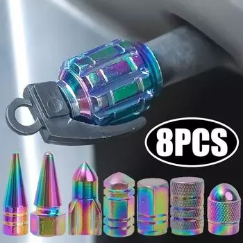 Колпачки для автомобильных шин, цветные металлические колпачки для защиты от пыли, автомобильные колпачки для мотоциклов, стержни клапанов, модифицированные аксессуары для стайлинга автомобилей 1pcs