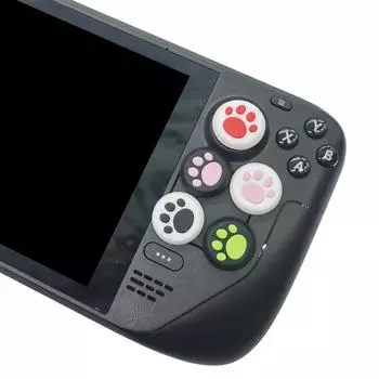 Колпачки для джойстика Cat-Claw, мягкие силиконовые накладки для больших пальцев, колпачки для паровой палубы, кавайные накладки на кнопки, наклейки, аксессуары, 5 пар