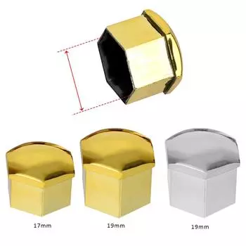 Колпачки для гаек колес автомобиля, наружные защитные крышки, колпачки, автомобильная отделка, гайки для шин, болты, 20 шт., антикоррозийные хромированные глянцевые 17 мм/19 мм, автомобильные крышки для винтов ступиц 19mm серебряный