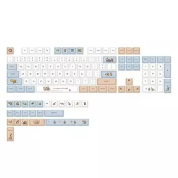 Колпачки для клавиш 127 шт LittleOtter Keycaps XDA file Полный набор колпачков для клавиш DyeSubbed Thick PBT для игровой механической клавиатуры