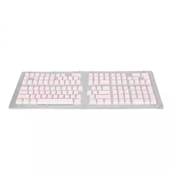 Колпачки для клавиш 129 клавиш Пудинг Прозрачные Профиль OEM PBT Двойное литье под давлением Сделай сам розовый