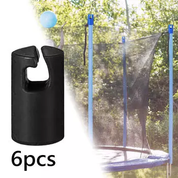 Колпачки для стоек батута для использования дома и в саду Black 6pcs